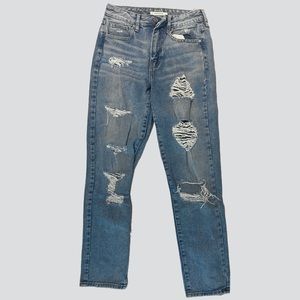 Pacsun Ripped Light Wash Mom Jeans